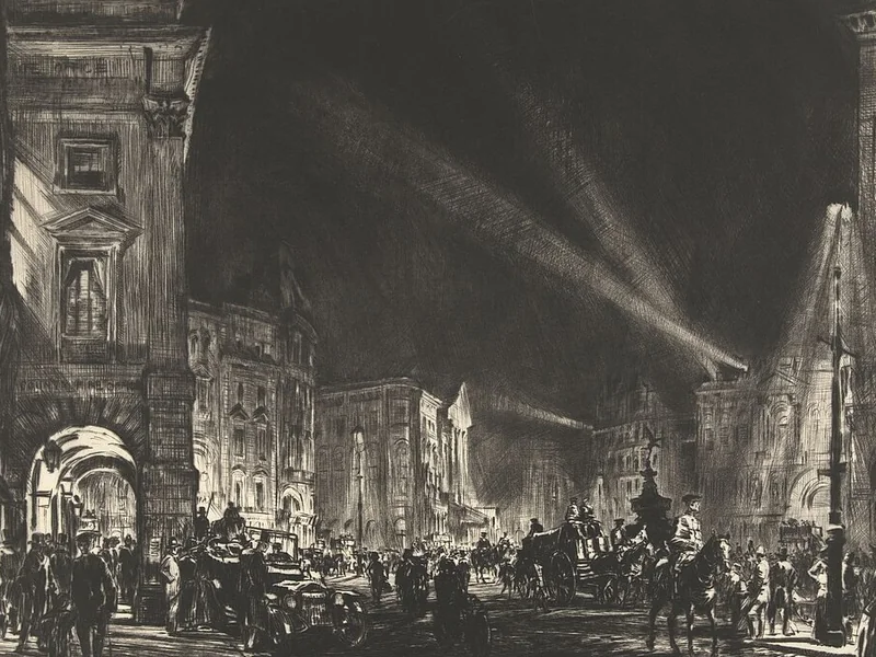 1876-Muirhead Bone - Piccadilly Circus